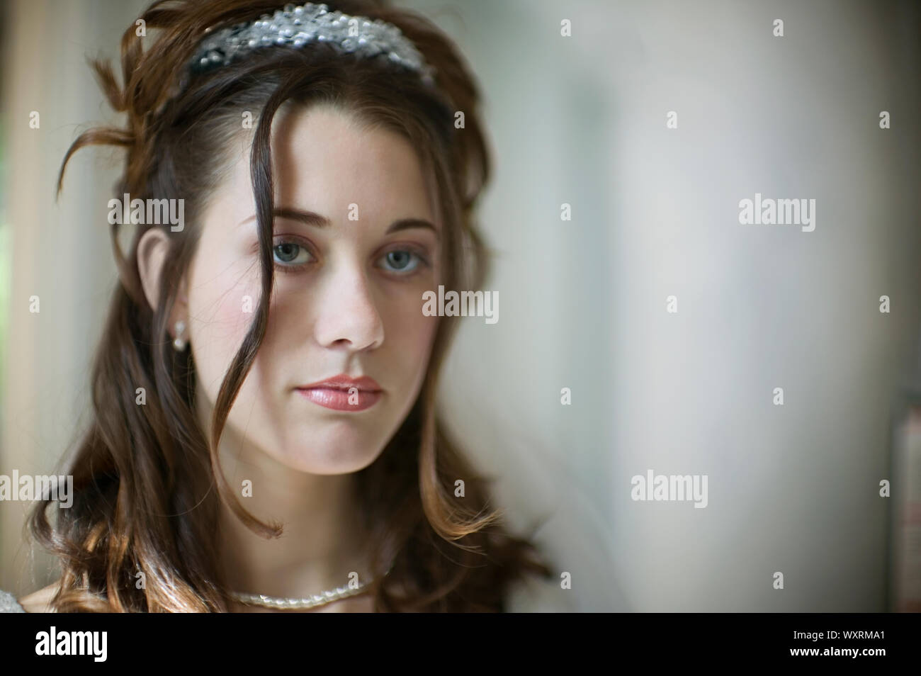 Portrait of a young bride. Stock Photo
