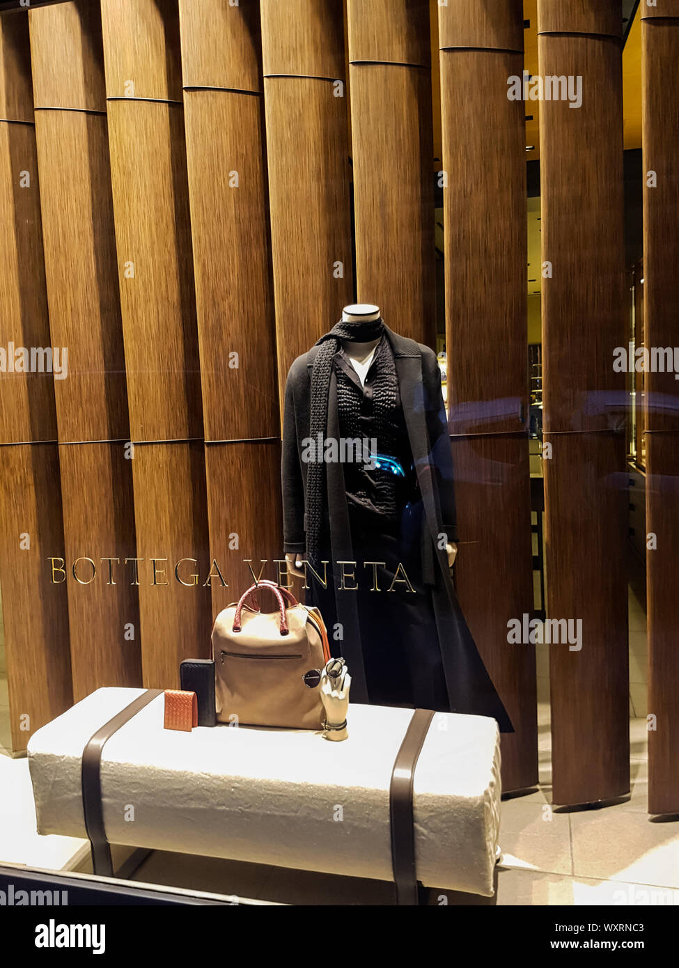 FLORENCE, ITALY - SEPTEMBER 18, 2017: Detail of Bottega Veneta store in  Florence, Italy. It is an italian fashion brand founded at 1966 Stock Photo  - Alamy