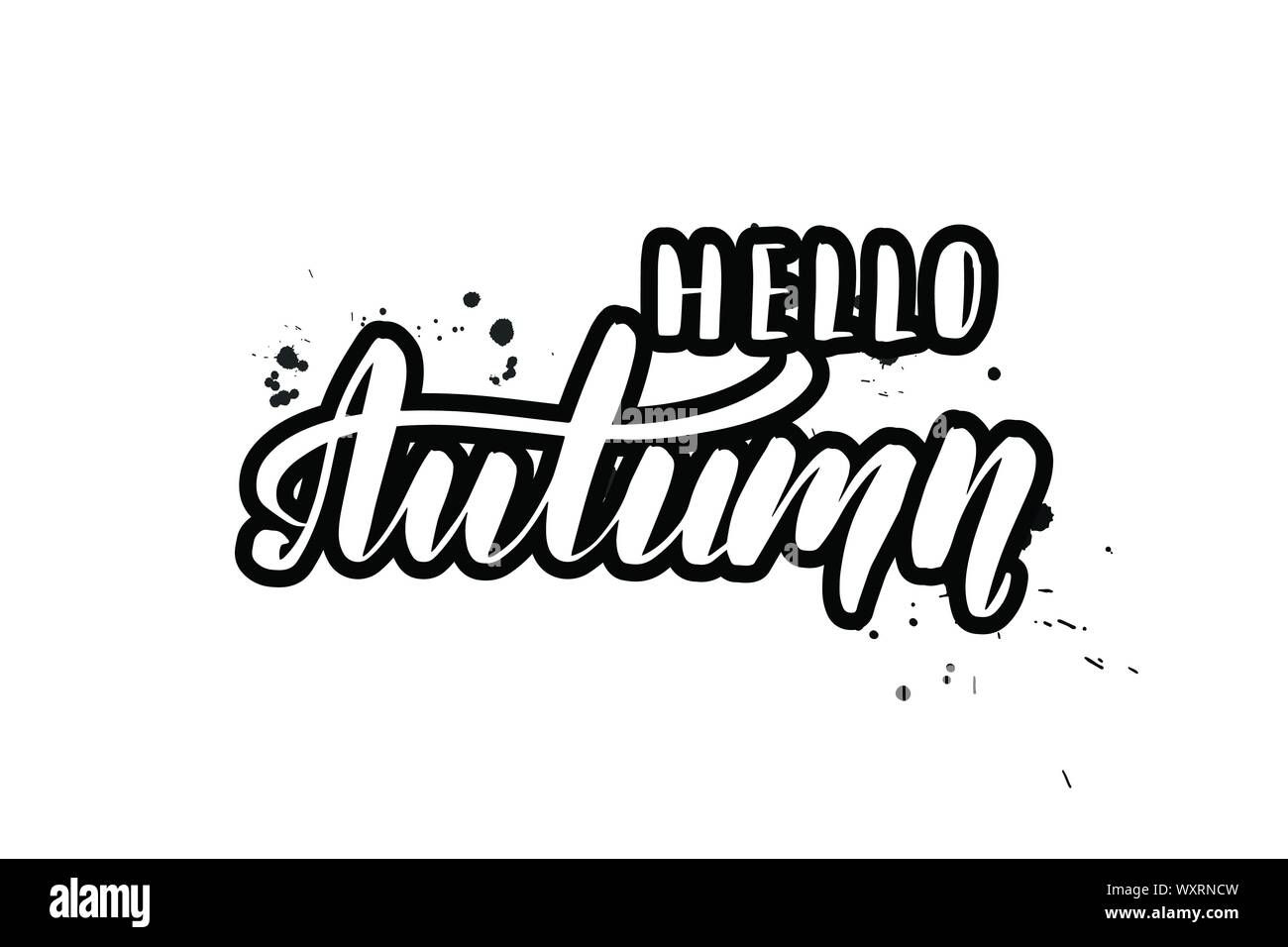 Vector calligraphy illustration isolated on white background Stock ...