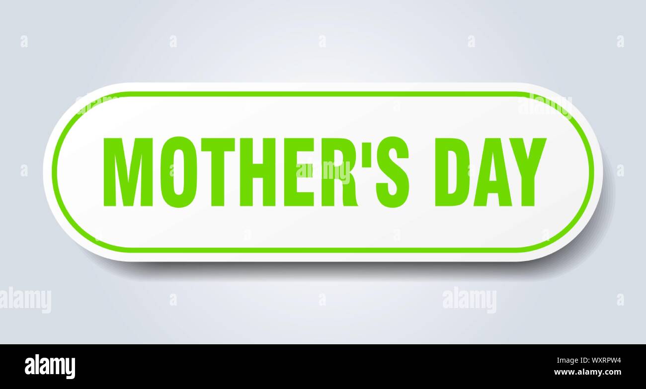 mother's day sign. mother's day rounded green sticker. mother's day ...