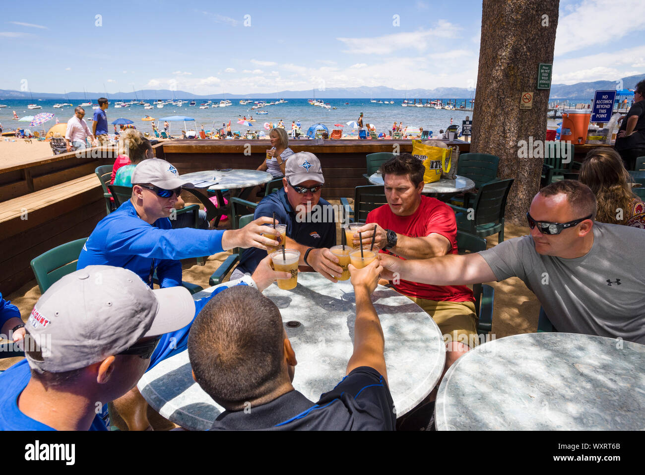 Tahoe beach dining hires stock photography and images Alamy