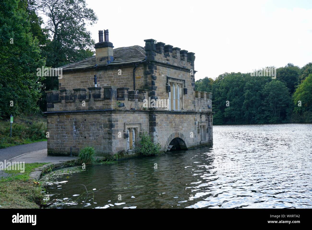 The boathouse Newmillerdam Wakefield Yorkshire England Stock Photo Alamy
