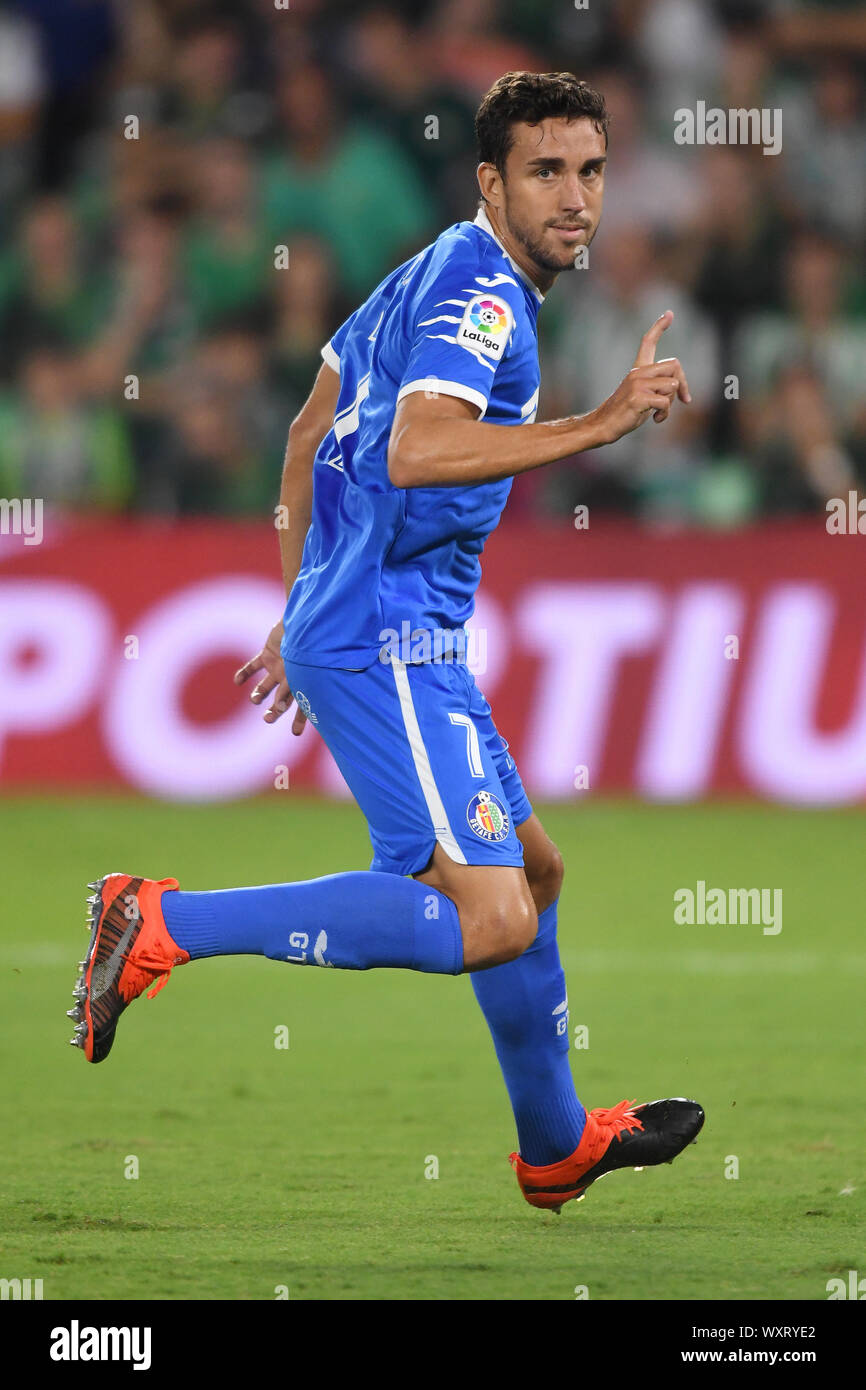 Jaime Mata Of Getafe During The Spanish Championship La Liga Football Match Between Sevilla Fc And Getafe Cf On February 6 Lm Stock Photo Alamy