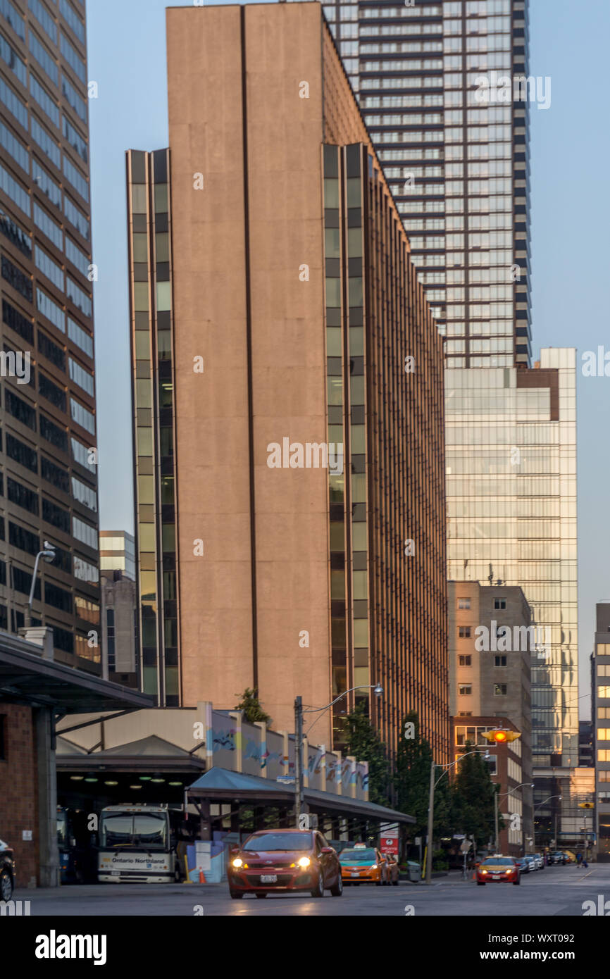 Mega Bus Station, Bay Street, Toronto, Ontario, Canada, North America