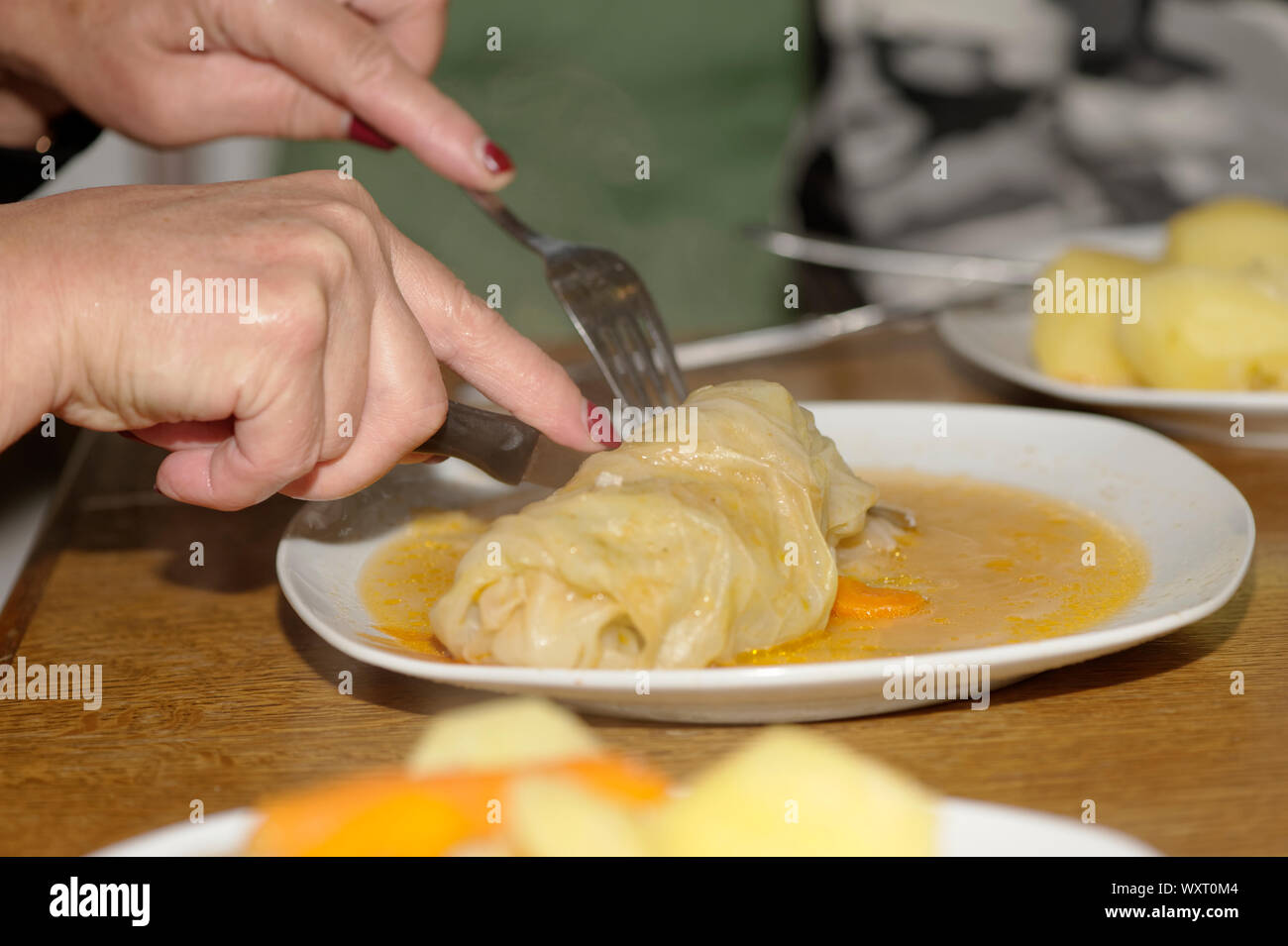 Litauische Kohlrouladen Stock Photo