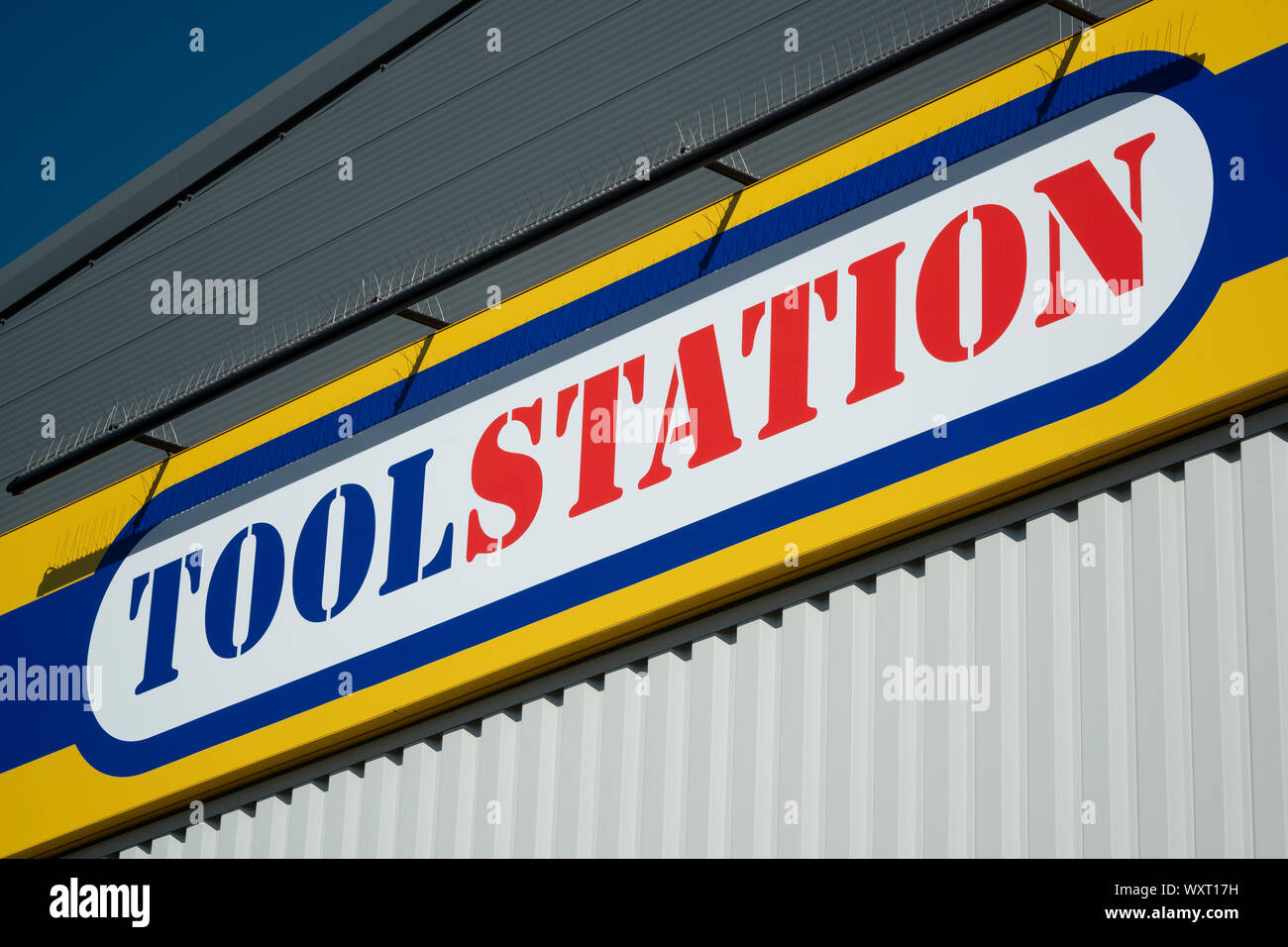 Signage indicating a branch of the chain Toolstation located in Sharston,  Manchester, UK. Stock Photo