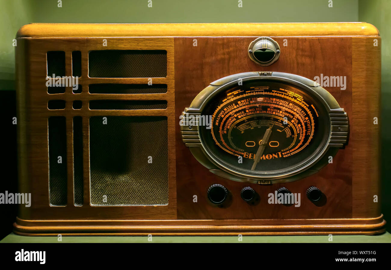 Old radio/wireless Stock Photo