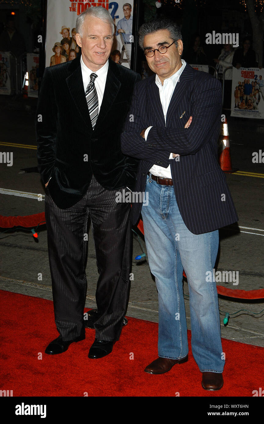 Steve Martin and Eugene Levy at the World Premiere of 'Cheaper By The Dozen 2' held at the Mann Village Theater in Westwood, CA. The event took place on Tuesday, December 13, 2005.  Photo by: SBM / PictureLux - File Reference # 33864-3391SBMPLX Stock Photo