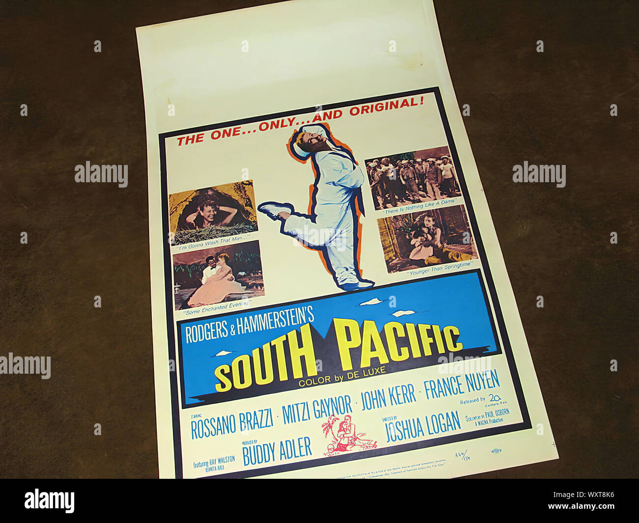 Classic movie poster of Rodgers and Hammersteins South Pacific 1958. Stock Photo