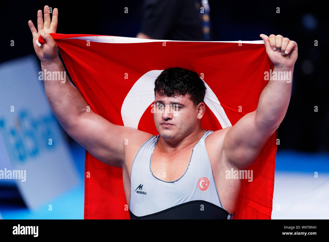 Nursultan, Kazakhstan. 17th Sep, 2019. Riza Kayaalp (TUR) Wrestling