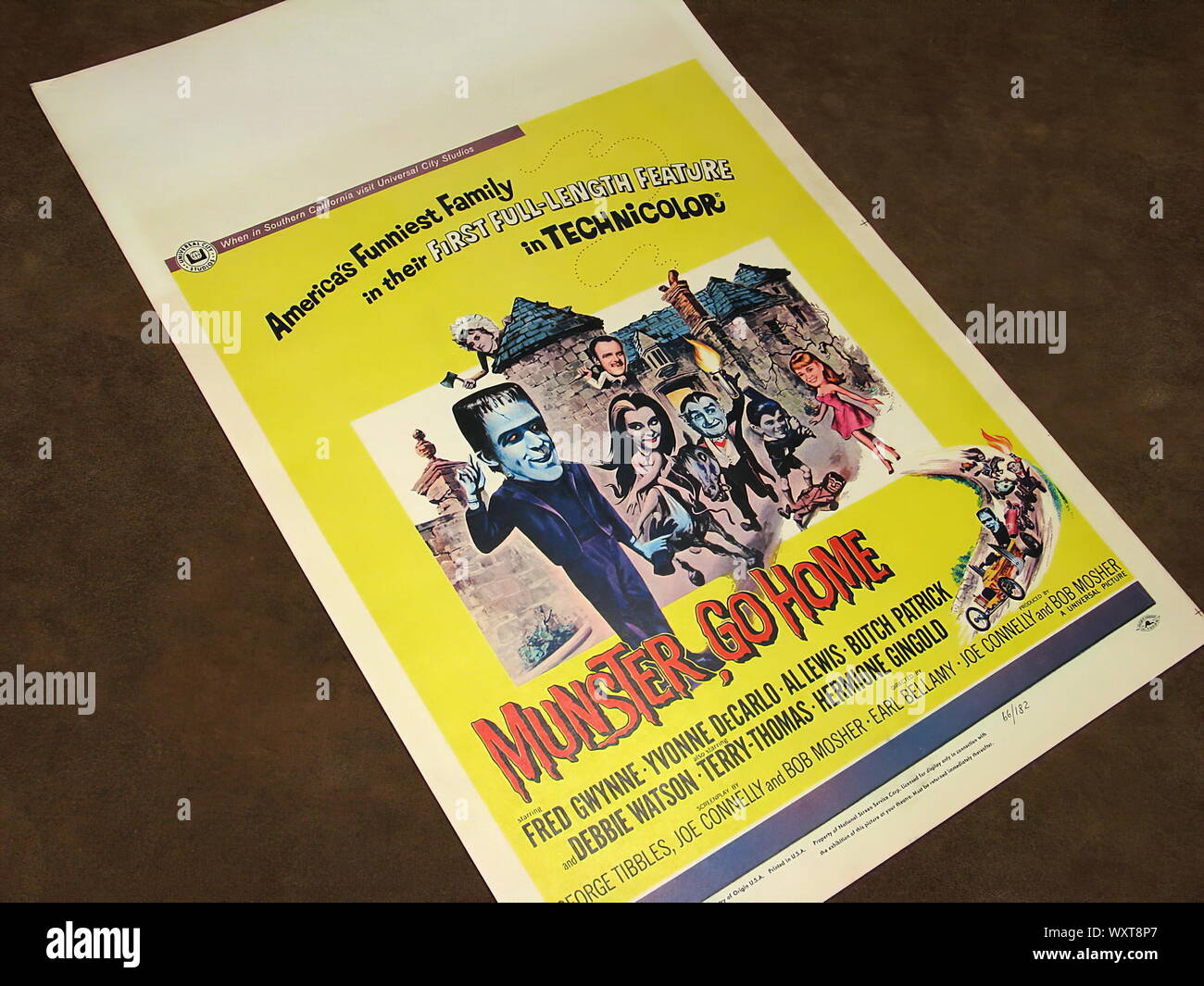 Classic movie poster of Munster, Go Home 1966. Stock Photo