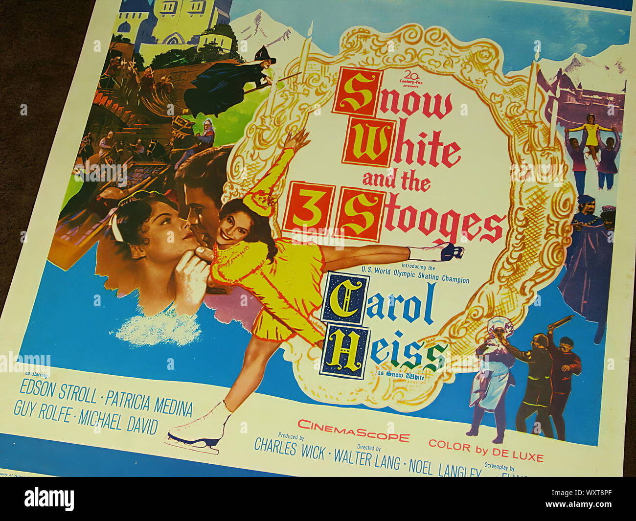 Classic movie poster of Snow White and The Three Stooges 1961. Stock Photo