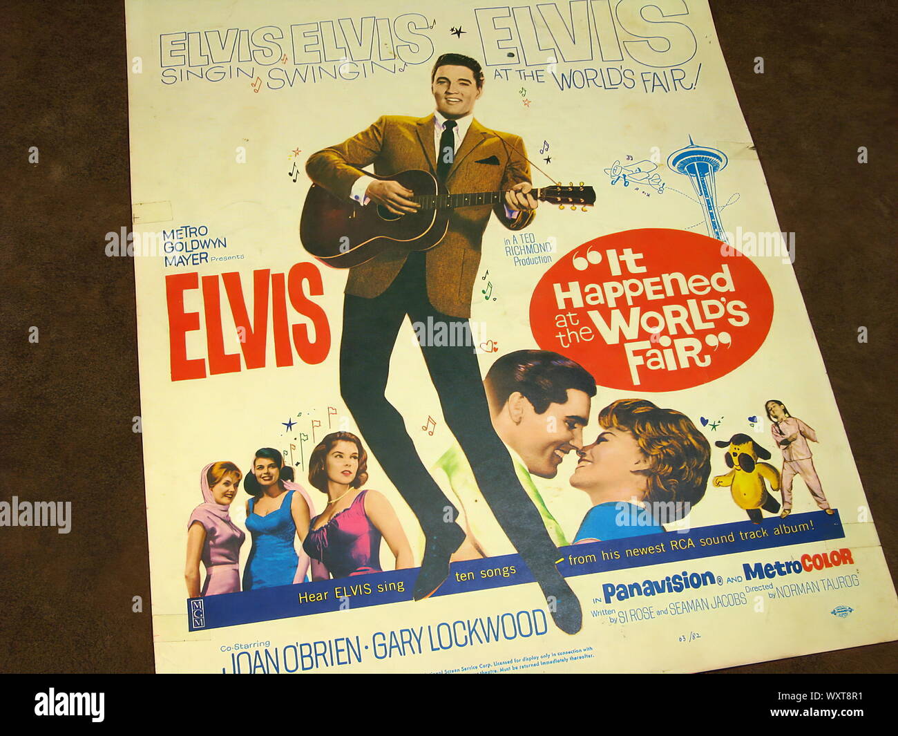 Classic movie poster of It Happened At The Worlds Fair Elvis Presley 1963. Stock Photo