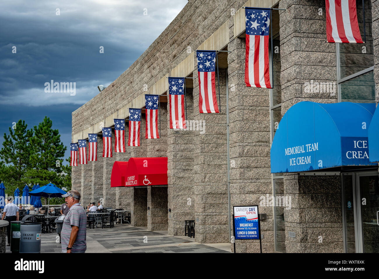 Mt Rushmore memorial, South Dakota, USA Visitor center Stock Photo