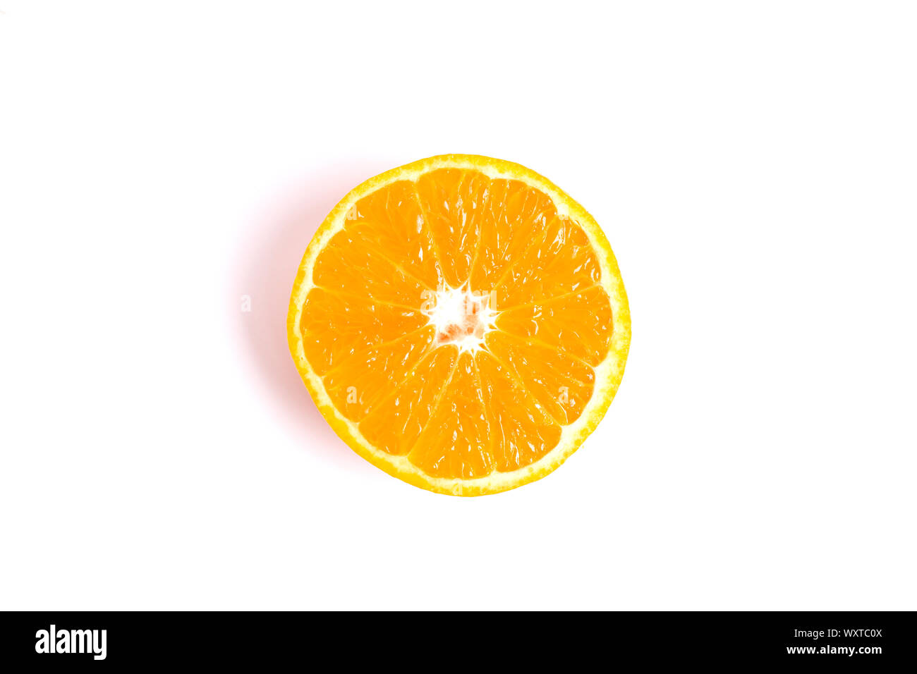 Orange slice isolated on white background. fresh fruit Stock Photo - Alamy
