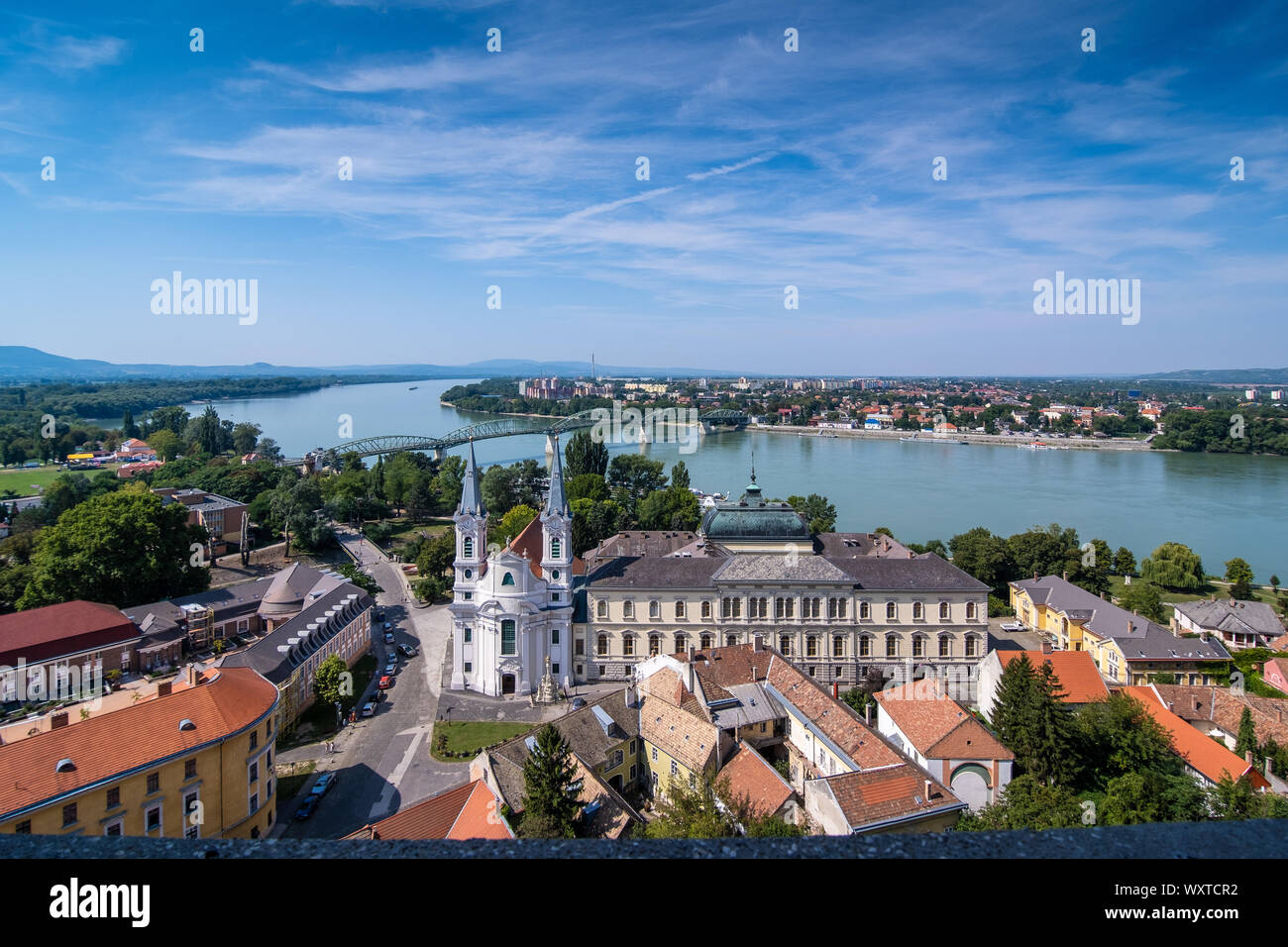 ESZTERGOM, HUNGARY - AUGUST 20, 2019: The Christian Museum as seen from the Castle hill Stock Photo