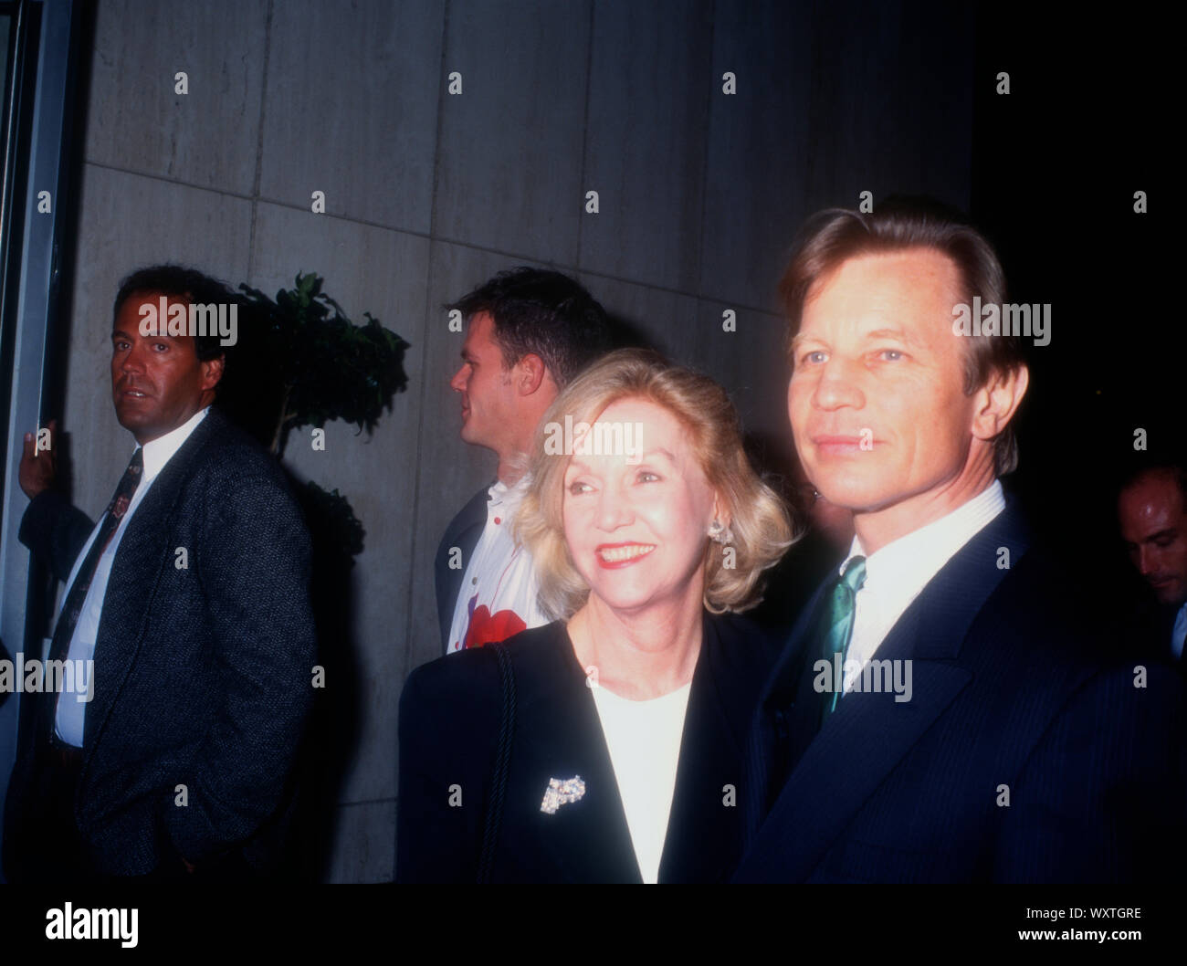 Westwood, California, USA 14th December 1994 Actor Michael York and wife Pat York attend the 'Ready To Wear' (Pret-a-Porter) Premiere on December 14, 1994 at the Avco Center Cinemas in Westwood, California, USA. Photo by Barry King/Alamy Stock Photo Stock Photo
