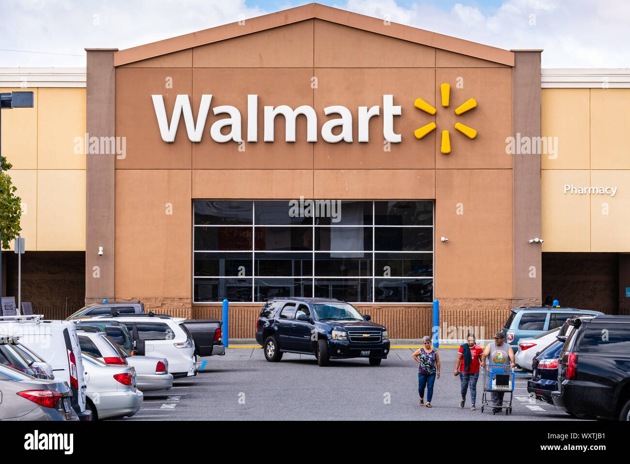 Sep 16, 2019 Fremont / CA / USA - Walmart store facade displaying the ...