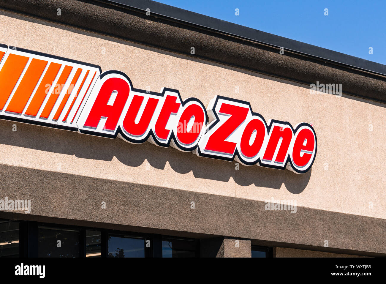 Sep 12, 2019 Santa Clara / CA / USA - AutoZone logo at a store in San ...