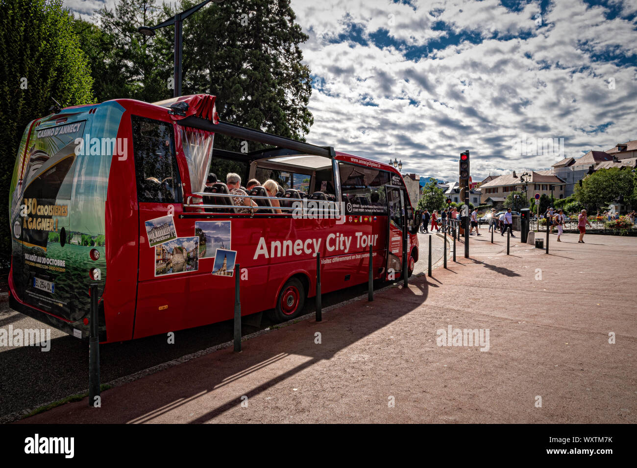 France Haute-Savoie - Annecy - City Tour Bus Stock Photo