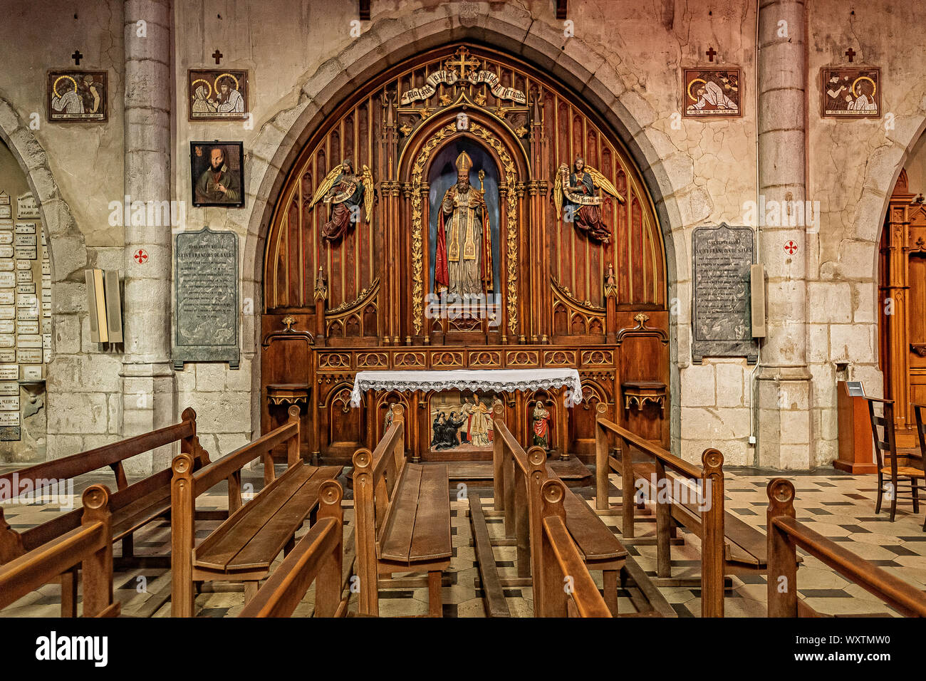 France Haute-Savoie - Annecy -Saint Pierre Cathedral-chapel of St. Francis de Sales Stock Photo