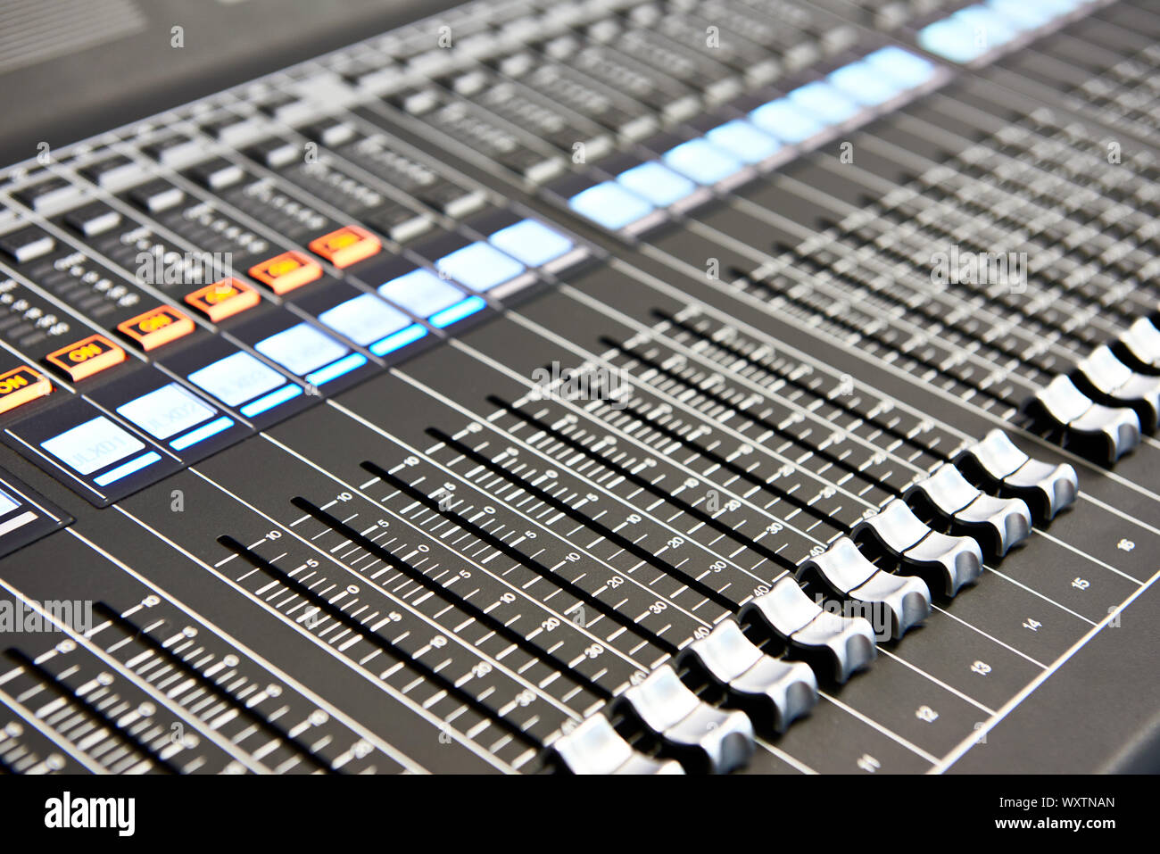 Digital professional audio mixing console Stock Photo Alamy