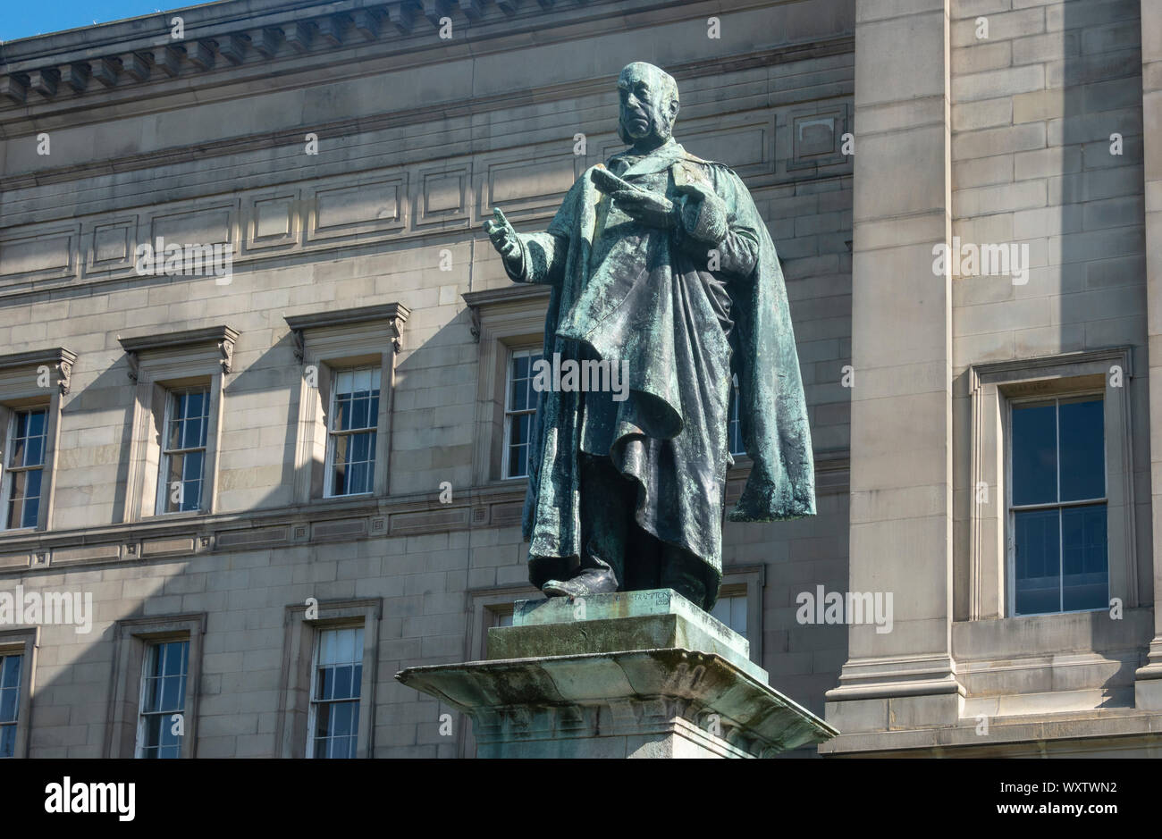 William Rathbone statue in St. John's Gardens in Liverpool Stock Photo