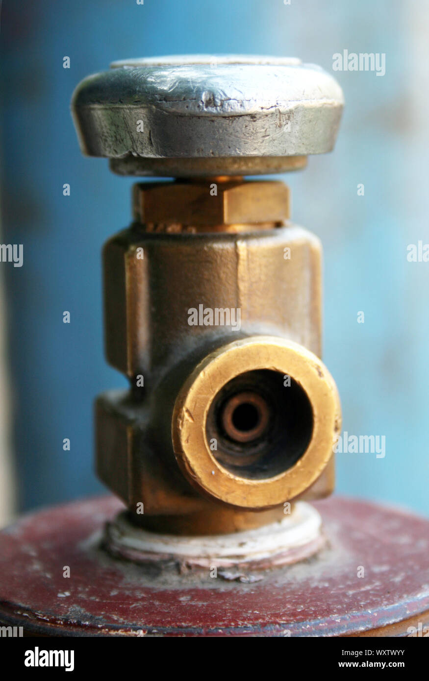 Safety valve for propane and butane gas equipment Stock Photo Alamy