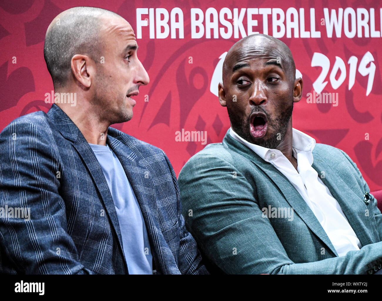 Kobe Bryant and Manu Ginobili. FIBA Basketball World Cup China 2019 Stock Photo