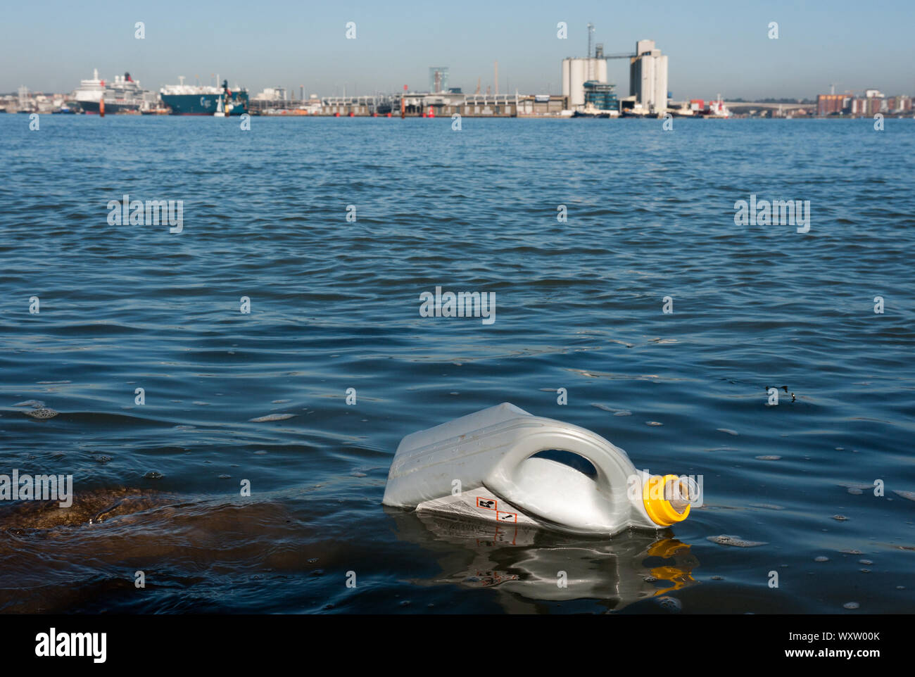 plastic pollution Stock Photo