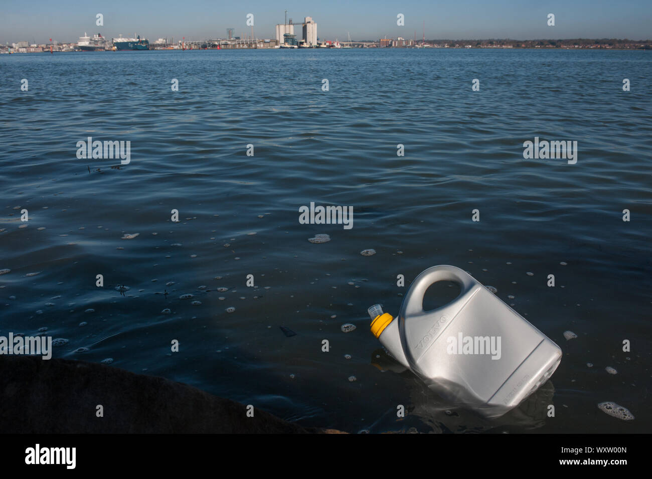 plastic pollution Stock Photo