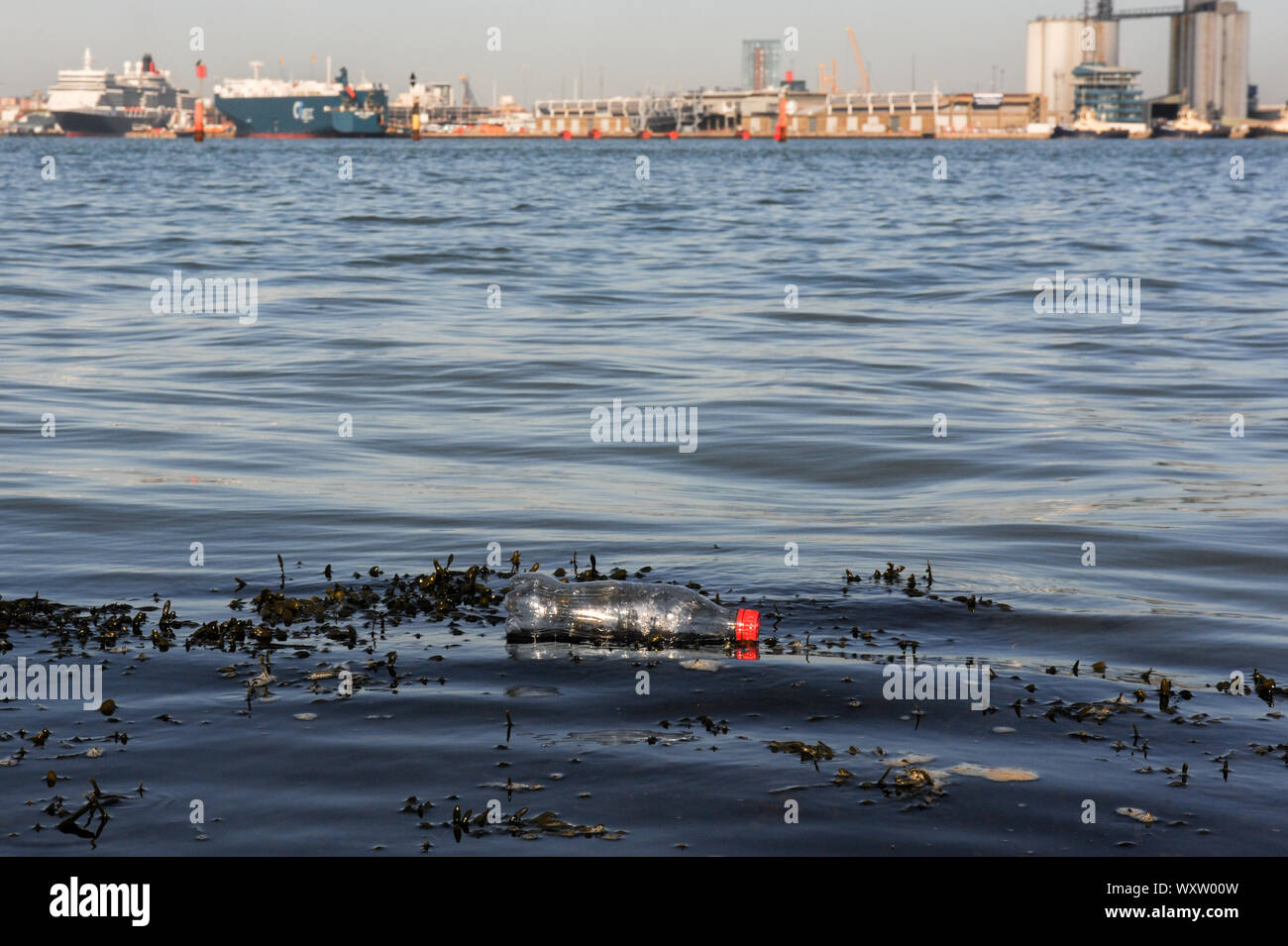 plastic pollution Stock Photo