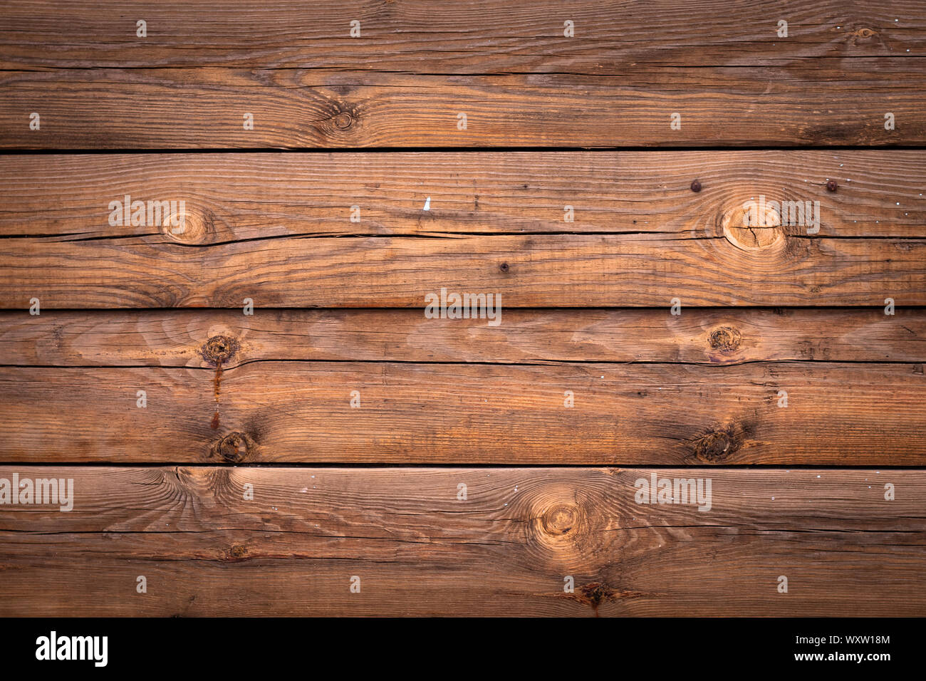 Rustic wood timber background. Abstract natural design. Pattern of old wooden planks. Table of oak. Shabby wood texture. Vintage wooden fence, desk Stock Photo