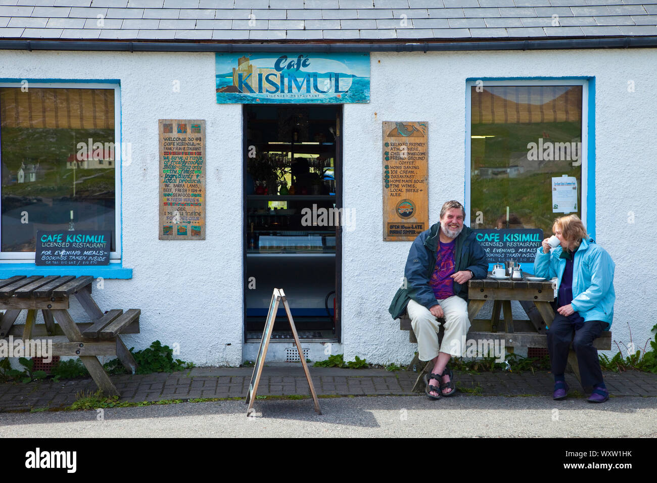 Café restaurant en Castlebay. Isla Barra. Outer Hebrides. Scotland, UK