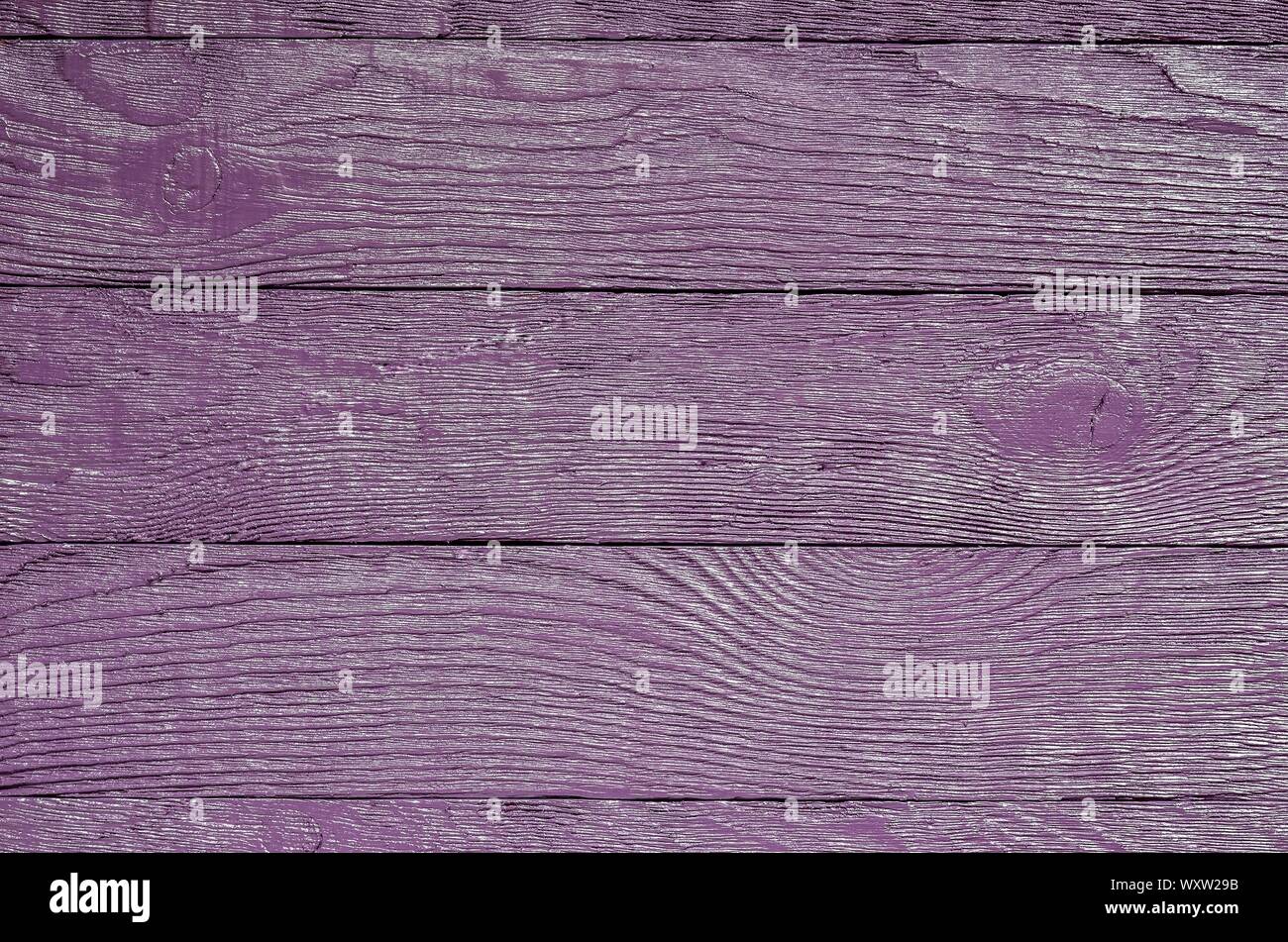 Wooden background texture. Creatively painted intense violet boards. Stock Photo