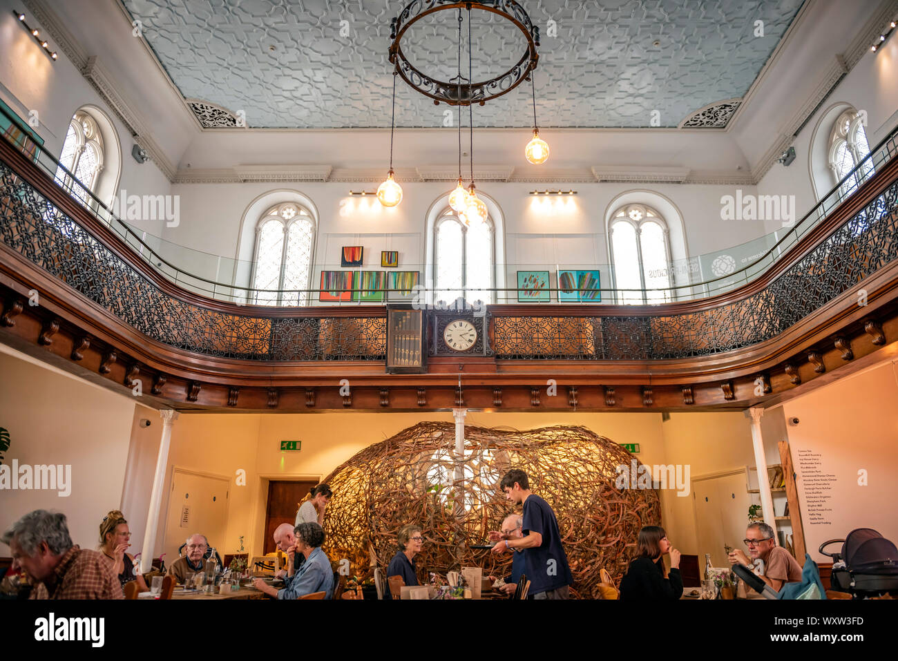 The cafe and exhibition space at RyeBakery in Whittox Lane, Frome