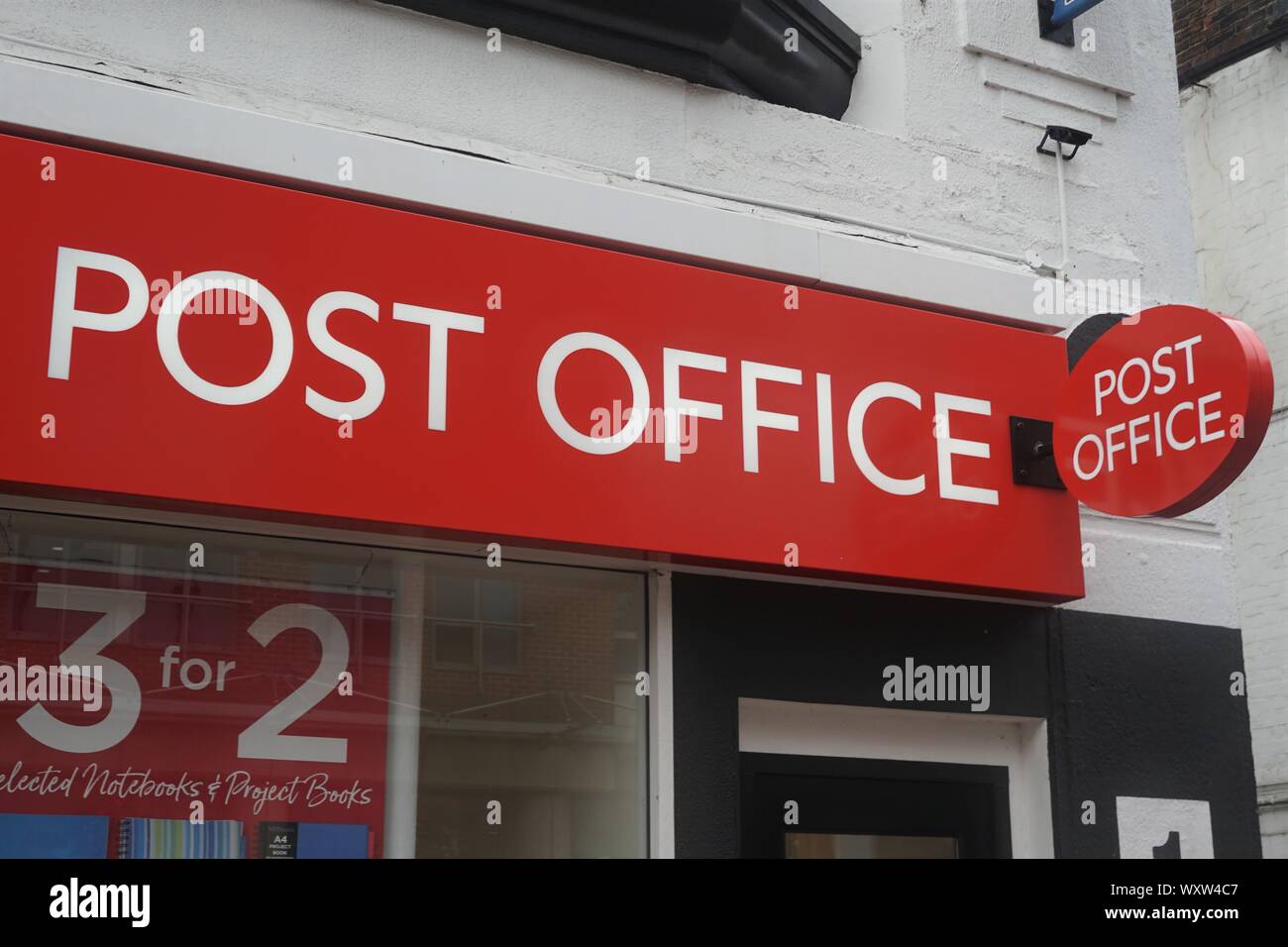 Post Office sign, Reading, UK Stock Photo