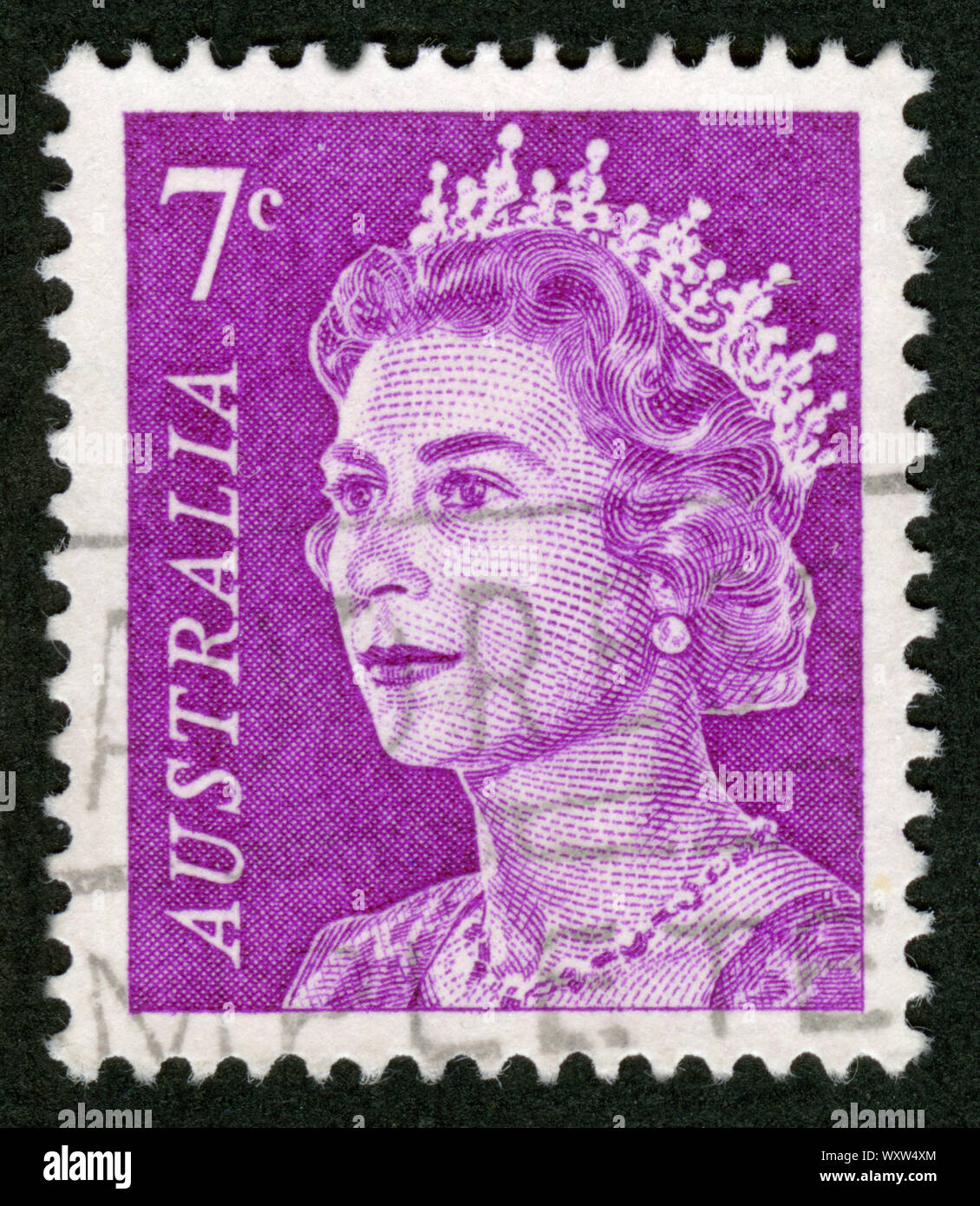 Stamp print in Australia, Queen Elizabeth II Stock Photo Alamy