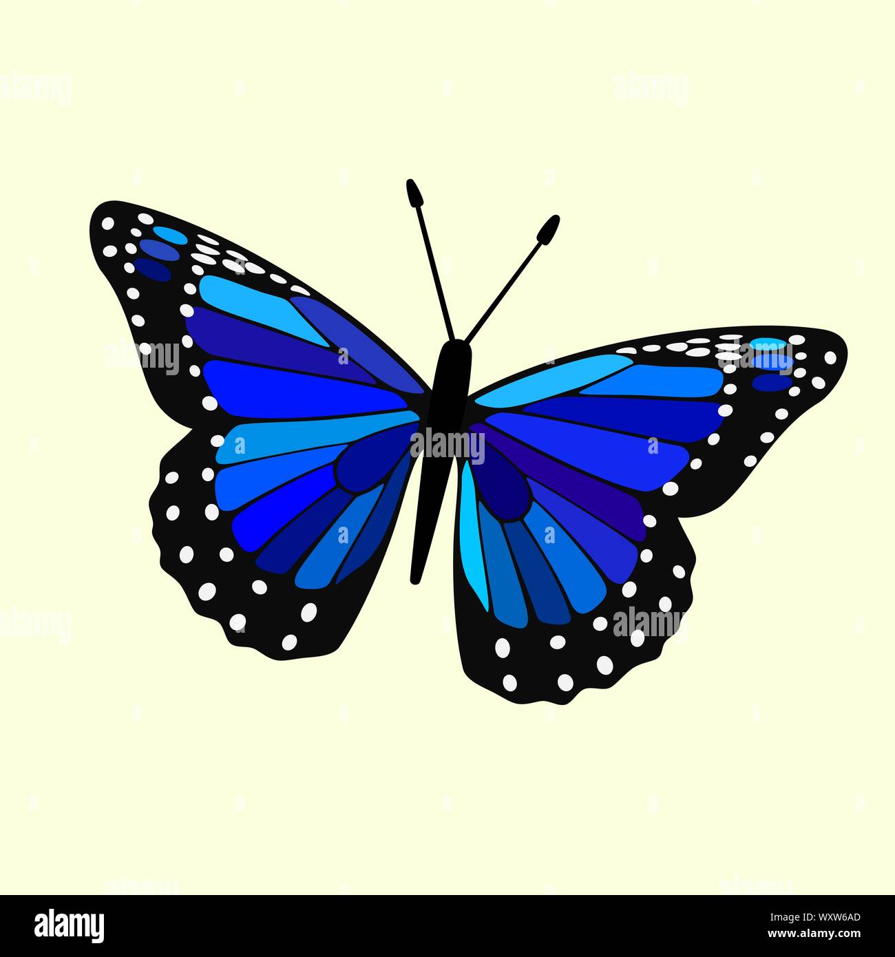 Red Winged Butterfly Vector - Monarch Digital Design Stock Vector Image ...