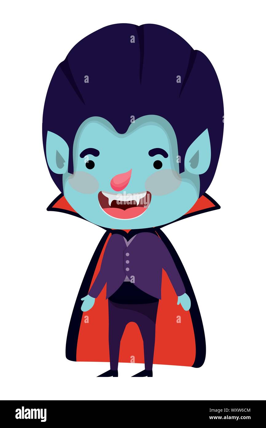cute little boy with dracula costume Stock Vector Image & Art - Alamy