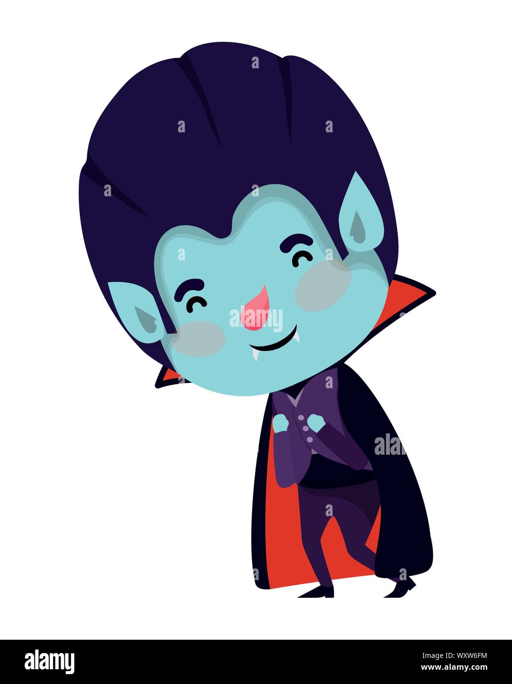cute little boy with dracula costume Stock Vector Image & Art - Alamy