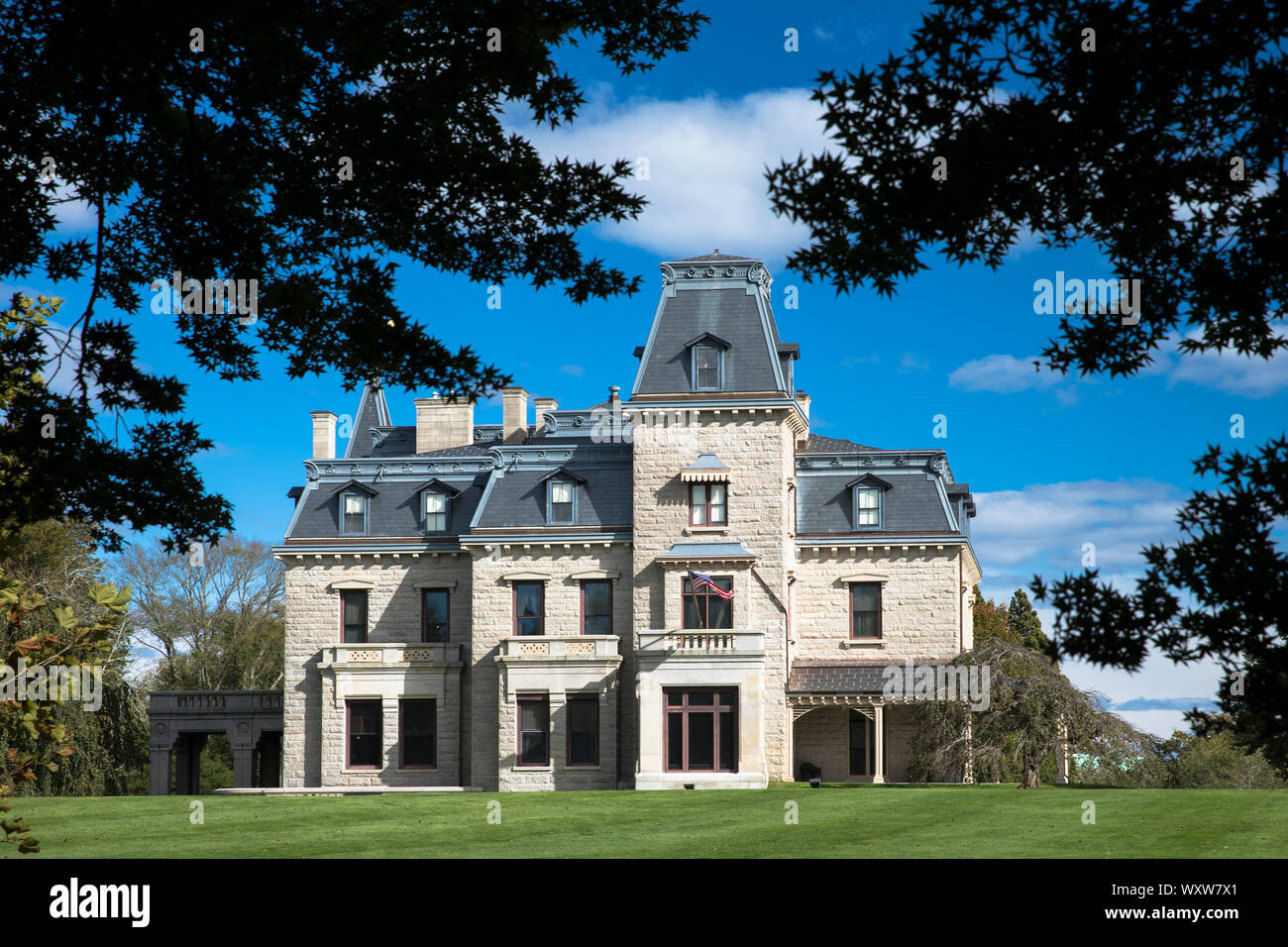 Chateau-sur-Mer built 1852 one of the famous elegant Newport Mansions on Rhode Island, USA Stock Photo