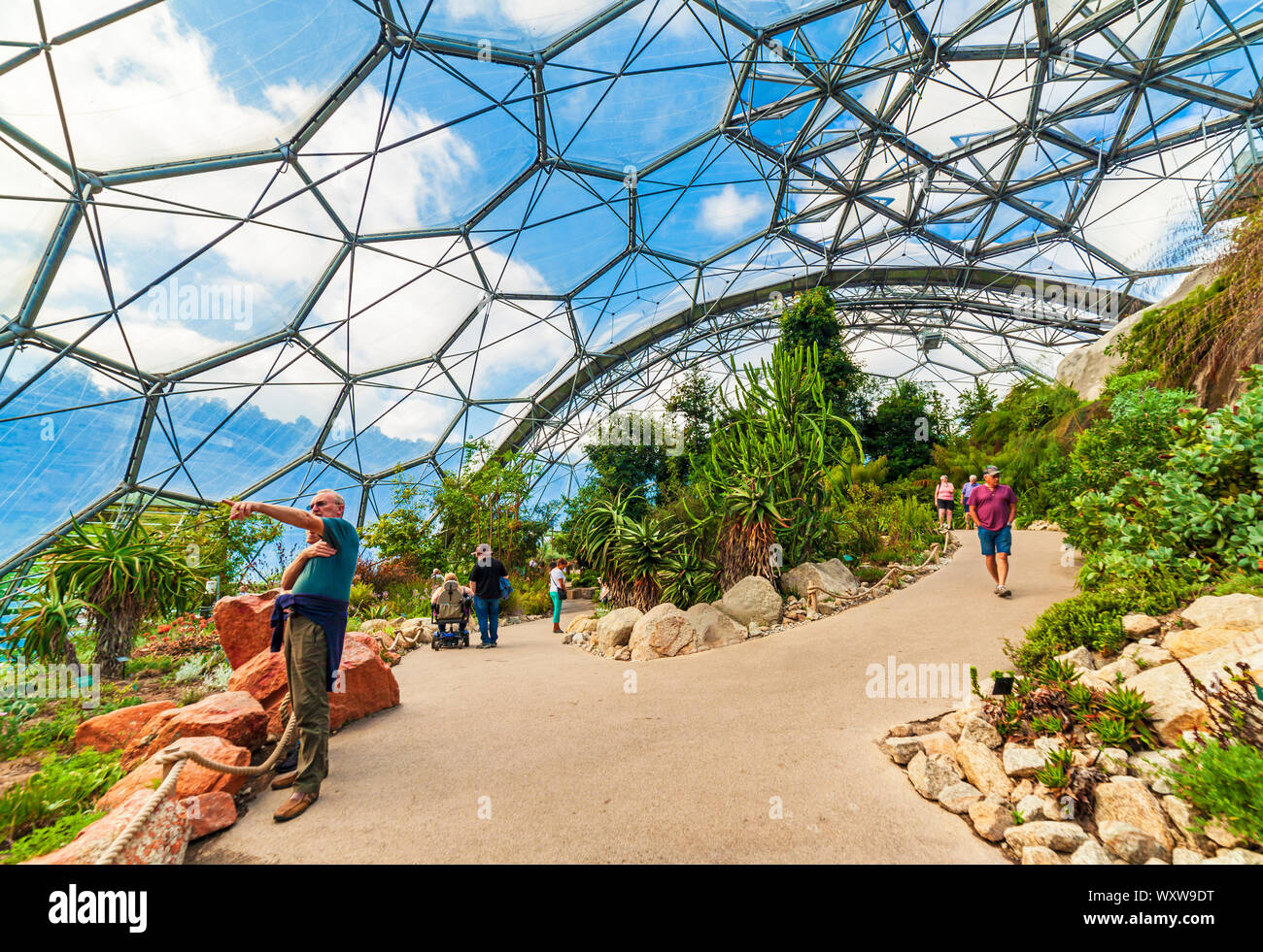 The Mediterranean Biome in the Eden Project, Cornwall. Stock Photo
