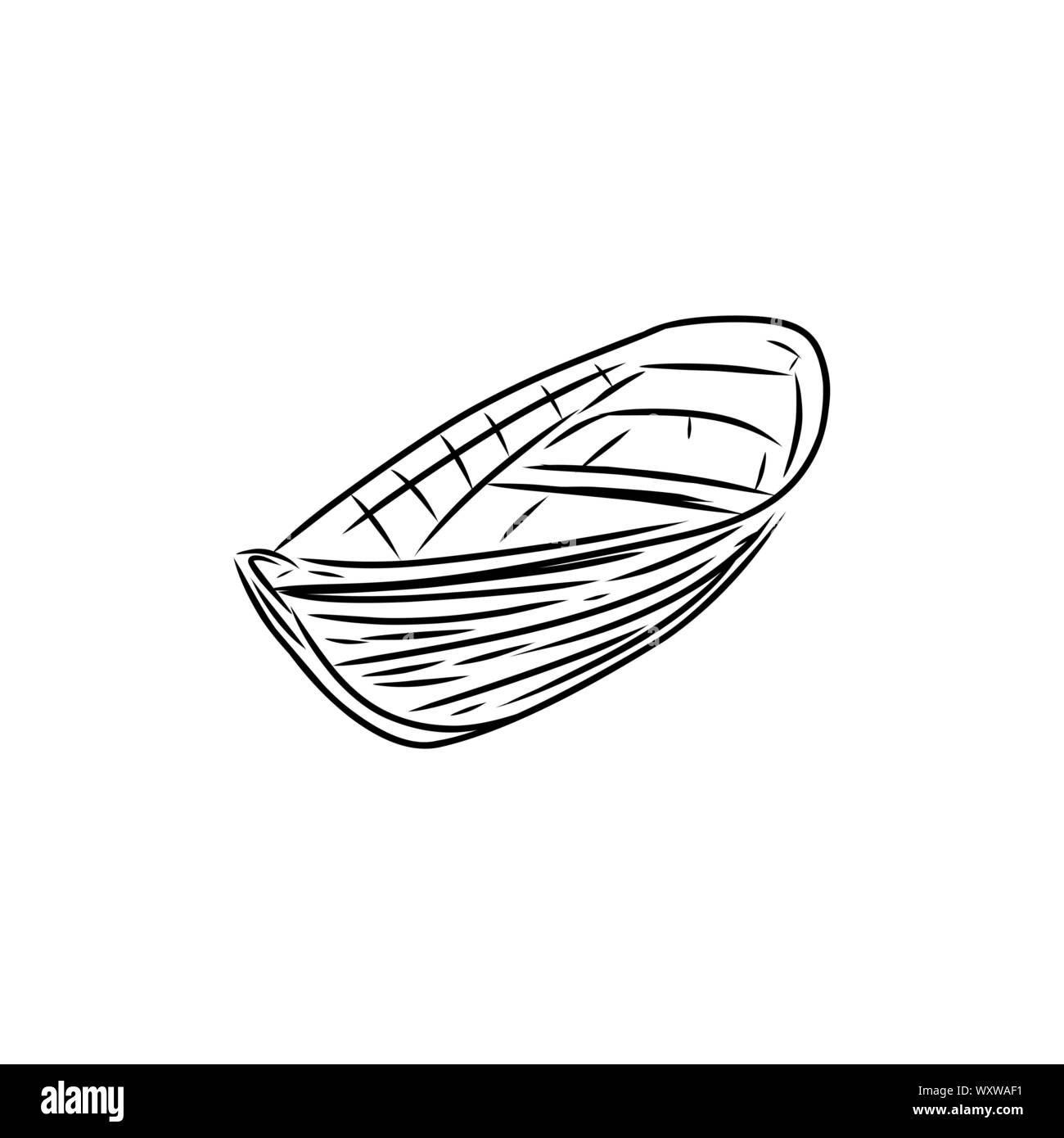 row boat clip art black and white