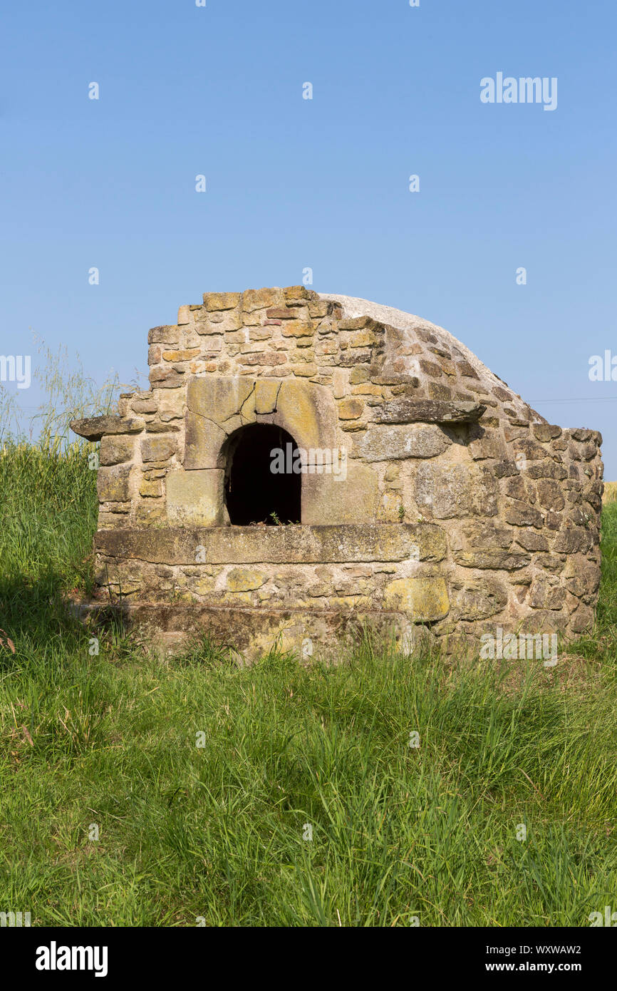 Stone bread oven in Corseul (Brittany, northwestern France), near the