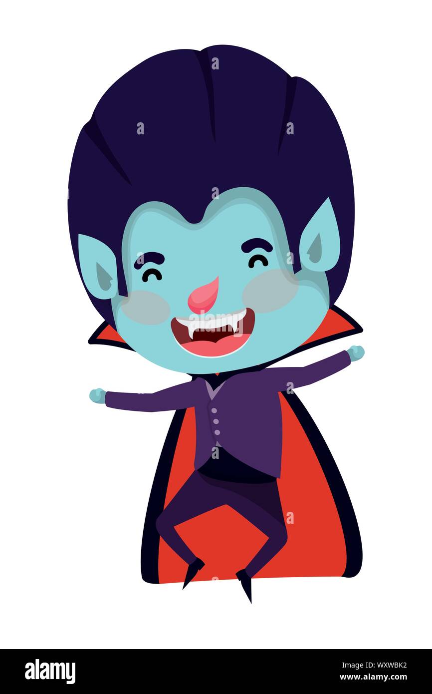 cute little boy with dracula costume Stock Vector Image & Art - Alamy