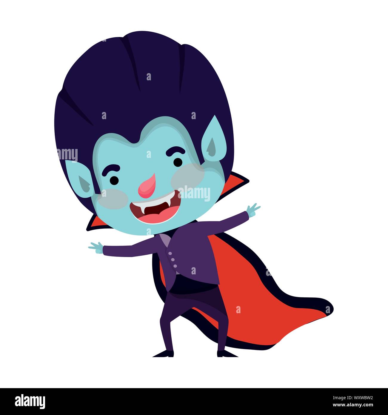 cute little boy with dracula costume Stock Vector Image & Art - Alamy