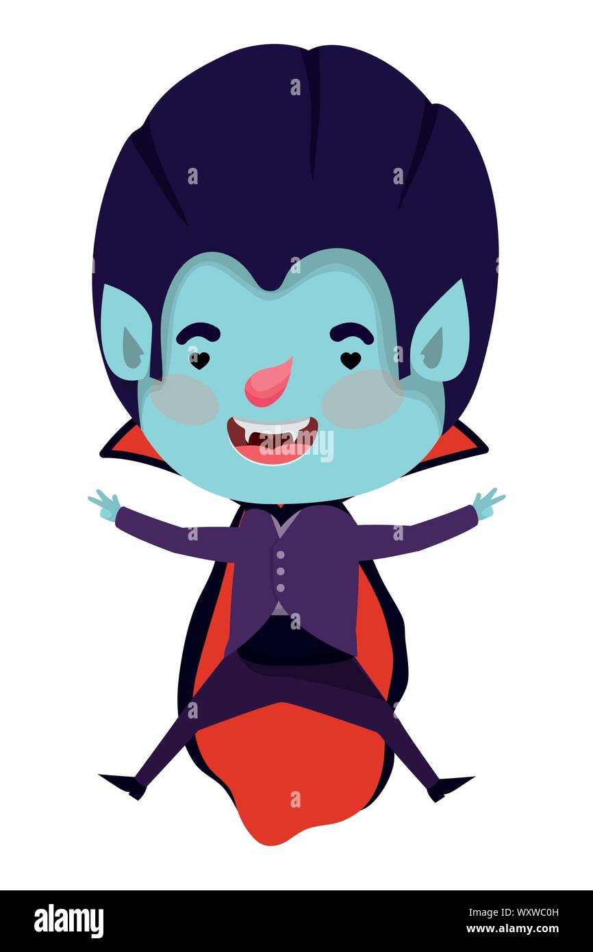 cute little boy with dracula costume Stock Vector Image & Art - Alamy