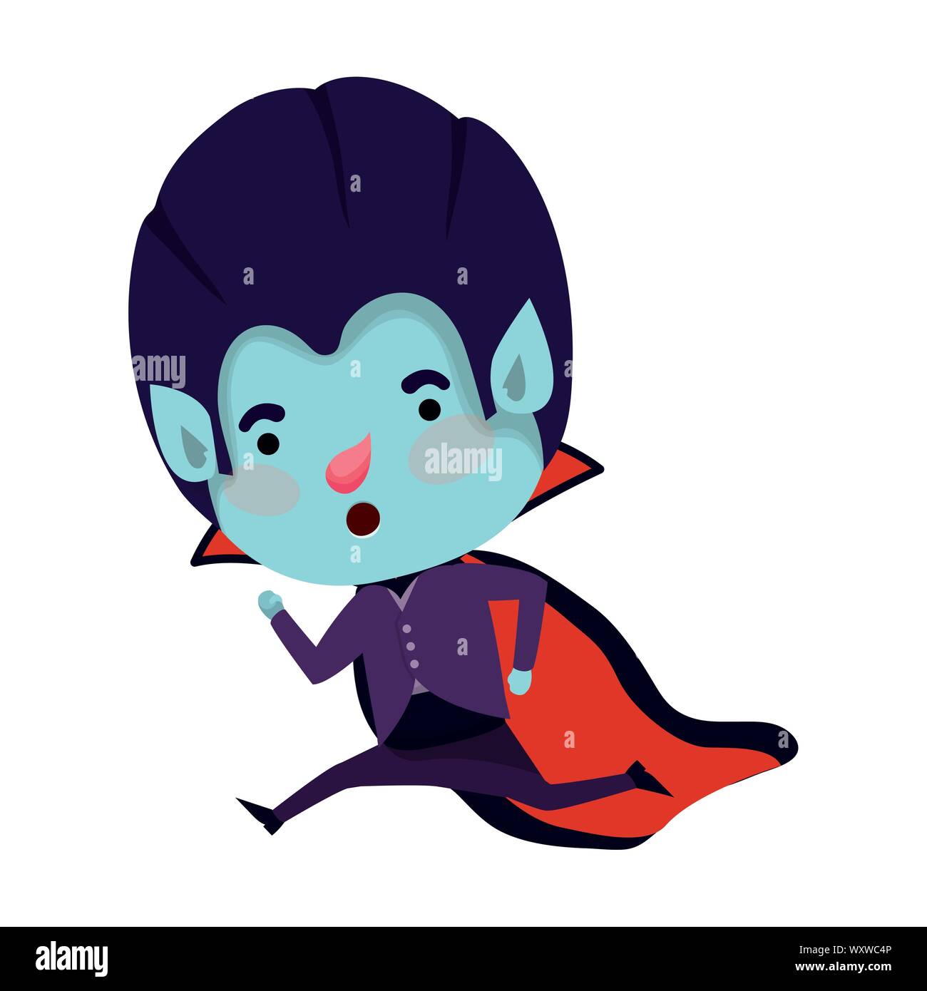 cute little boy with dracula costume Stock Vector Image & Art - Alamy