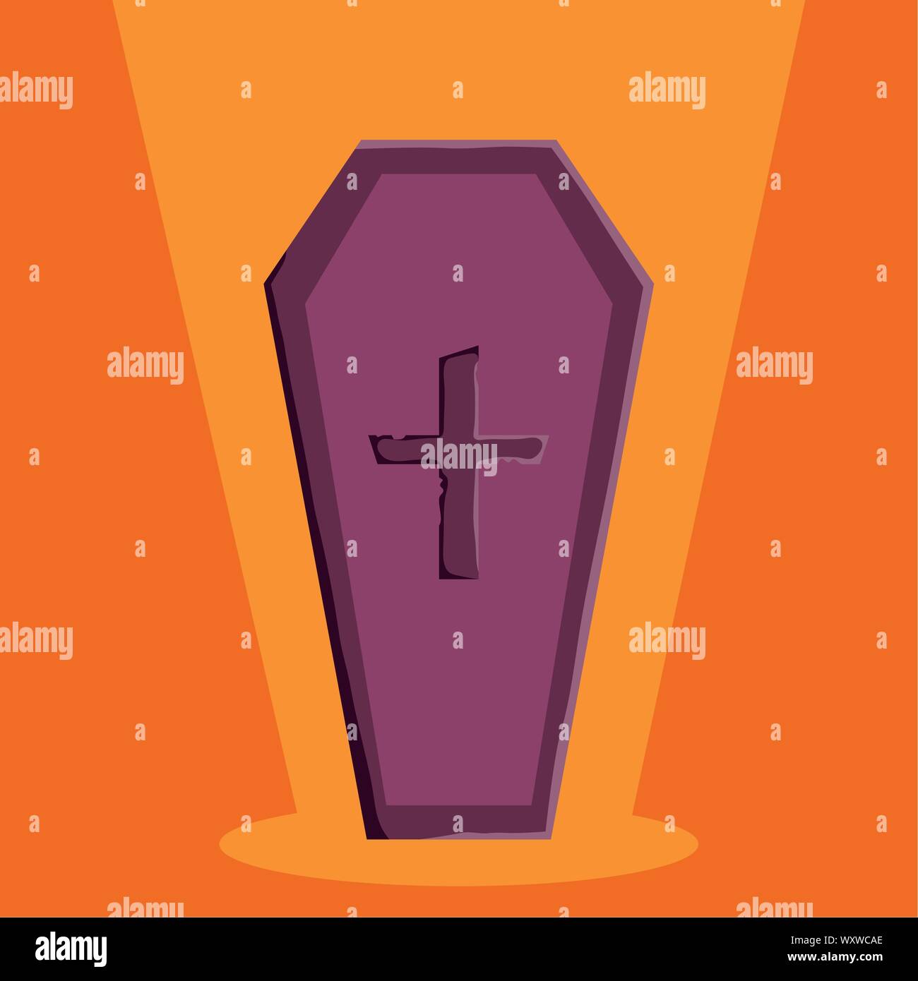 coffin trick or treat - happy halloween vector illustration Stock ...